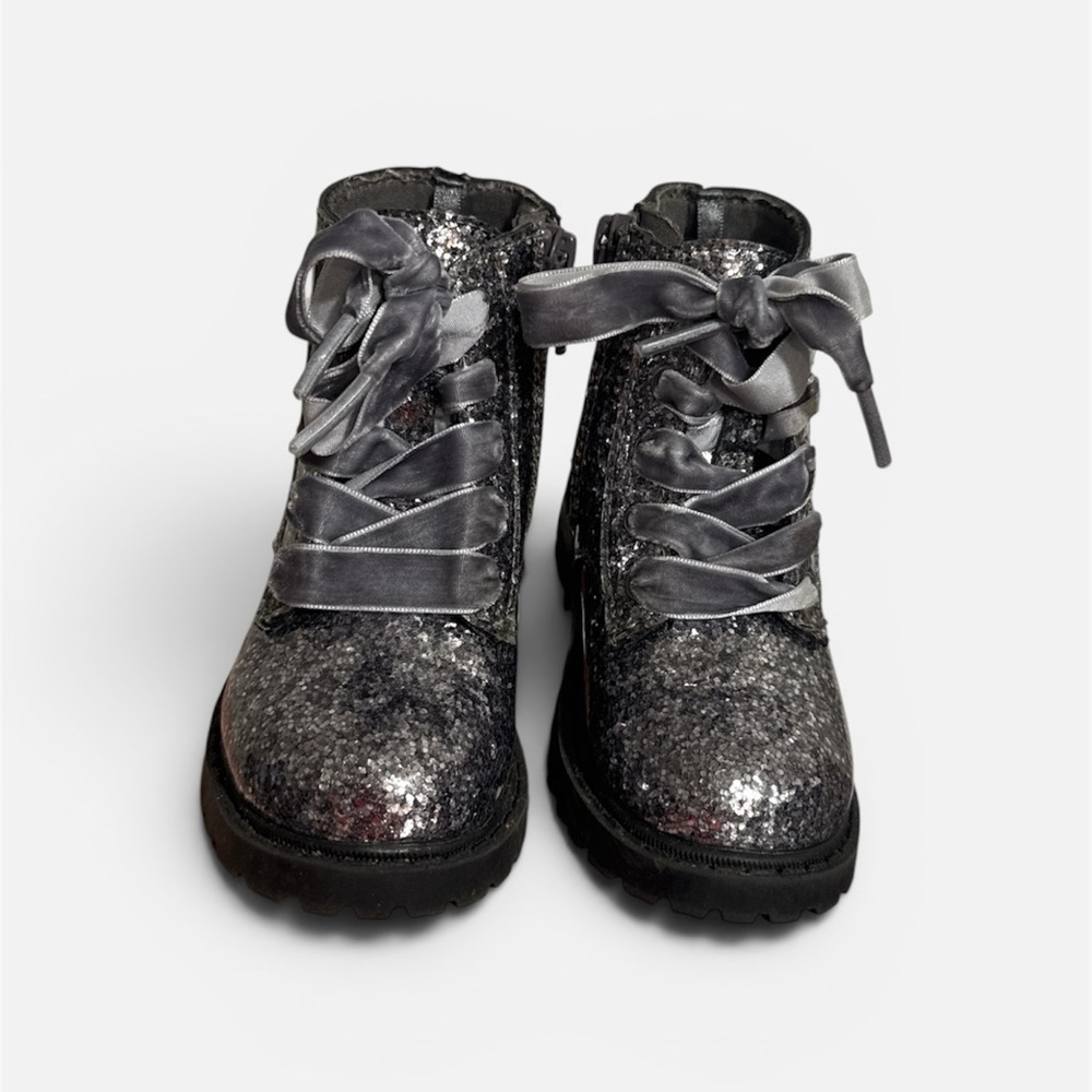 Silver sparkly boots toddler size 6